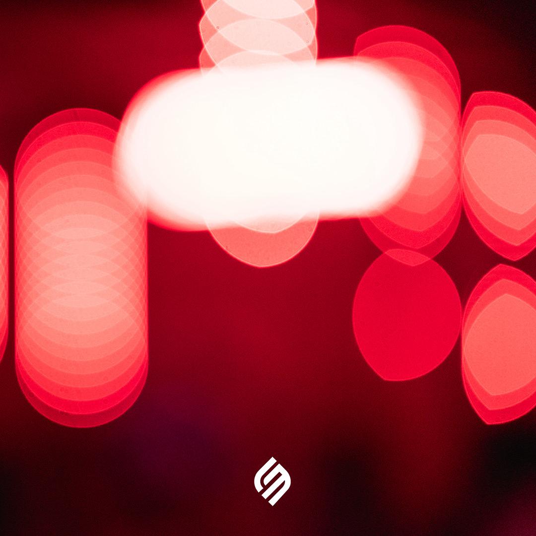Red bokeh lights
